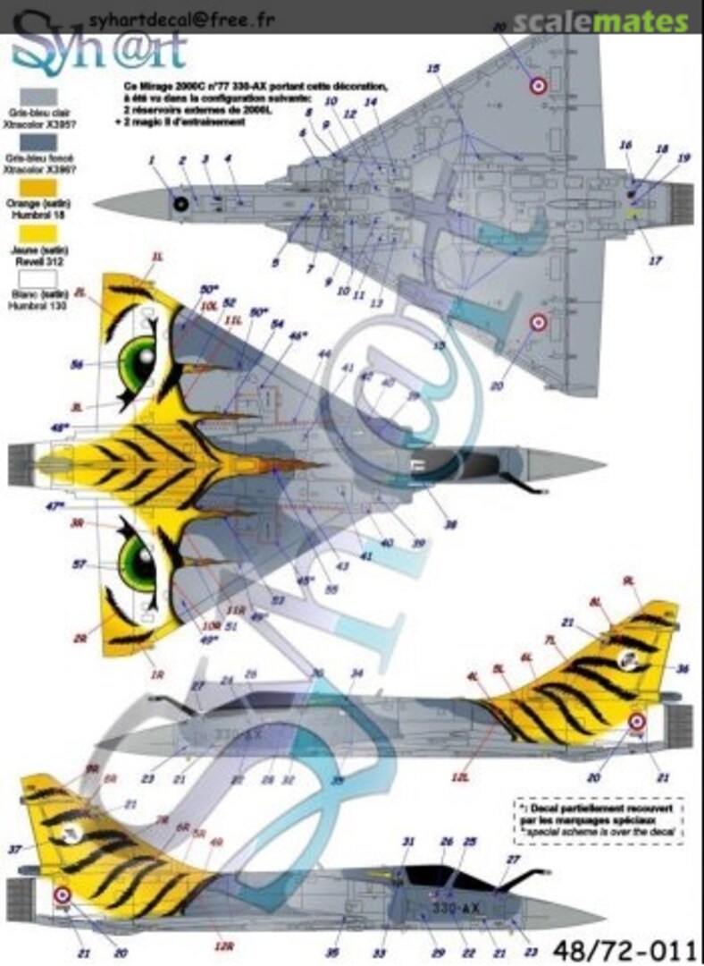 Boxart Dassault Mirage 2000-5F 72-011 Syhart