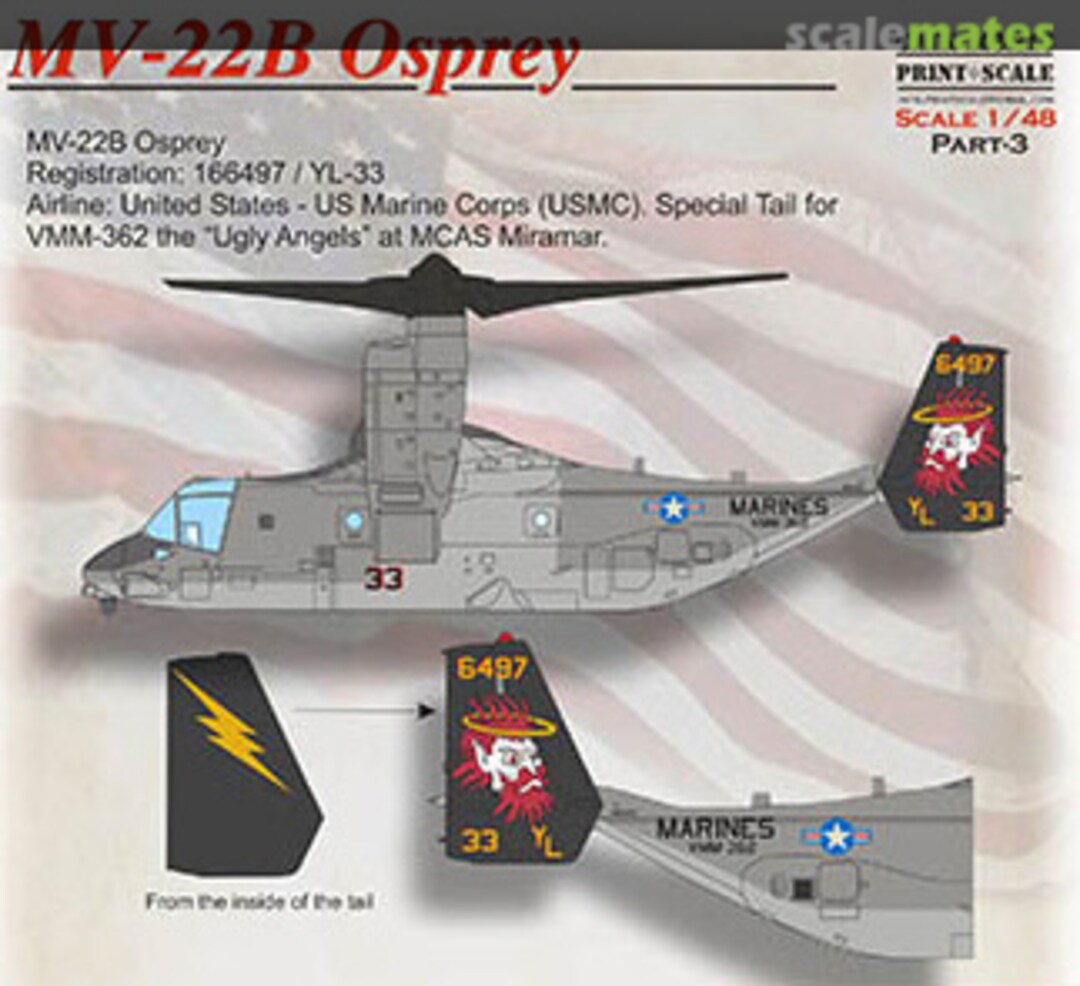 Boxart MV-22B Osprey Part 3 48-218 Print Scale