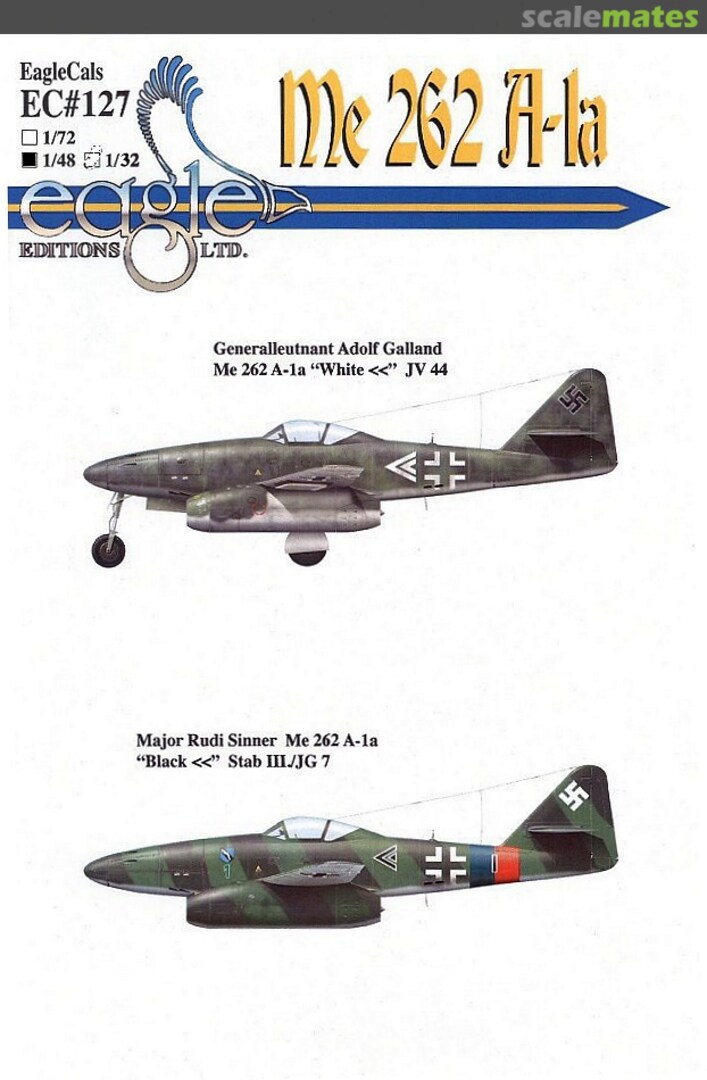 Boxart Me 262 A-1a EagleCals EC48-127 Eagle Editions