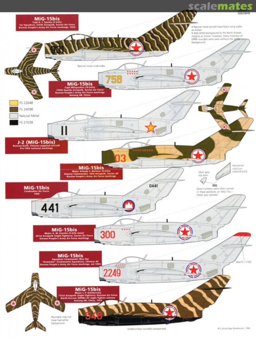 Contents MiG-15bis "FAGOTs" CED48017 Cutting Edge Modelworks