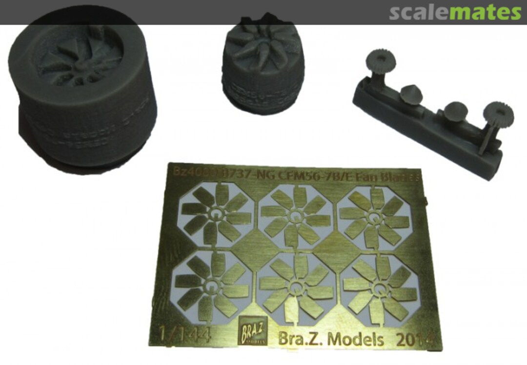 Boxart CFM56-7B/E Photetch fan blades for kit BZ40/87/8 BZ4089 Bra.Z Models