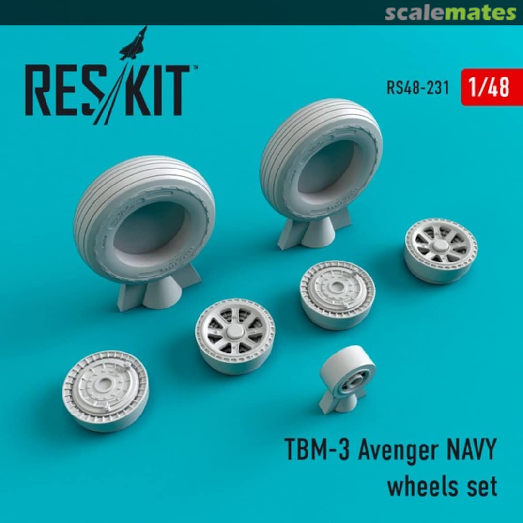 Boxart TBM-3 Avenger (Navy) wheels set RS48-0231 ResKit