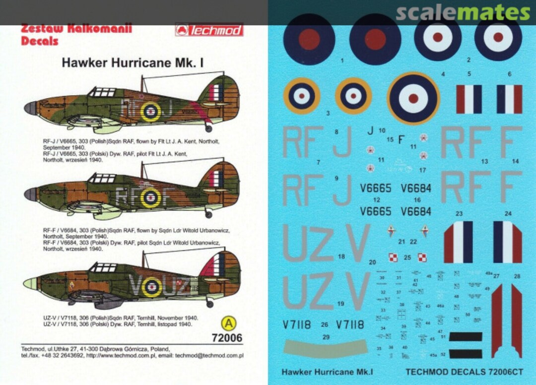 Boxart Hawker Hurricane Mk. I 72006CT Techmod