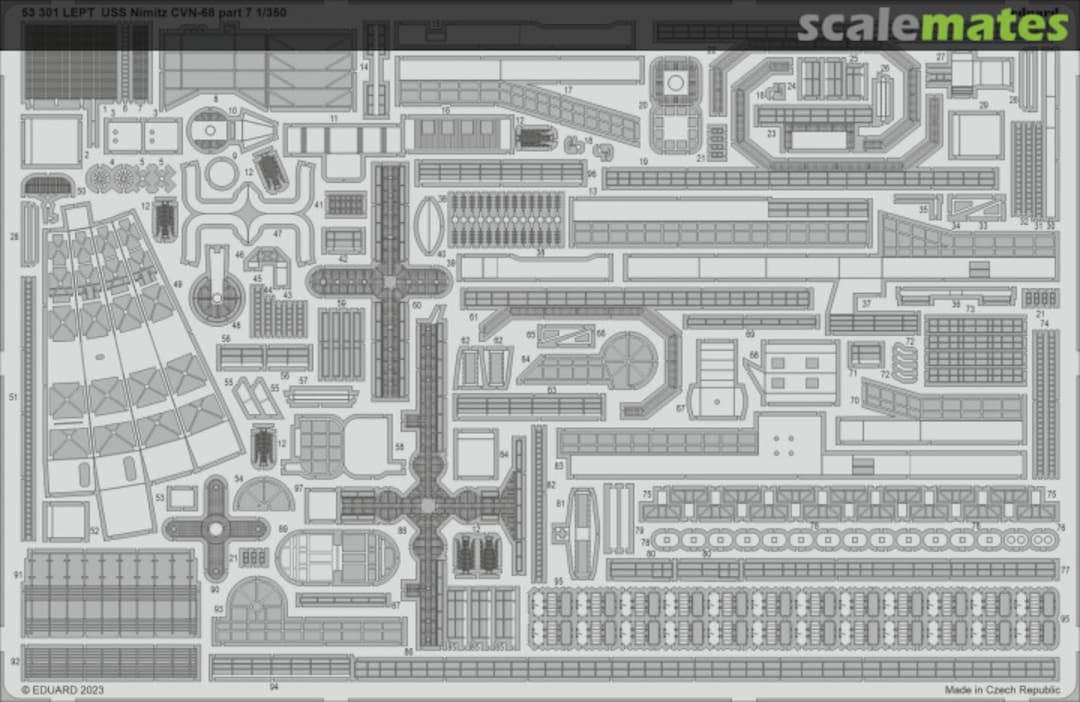 Boxart USS Nimitz CVN-68 part 7 53301 Eduard