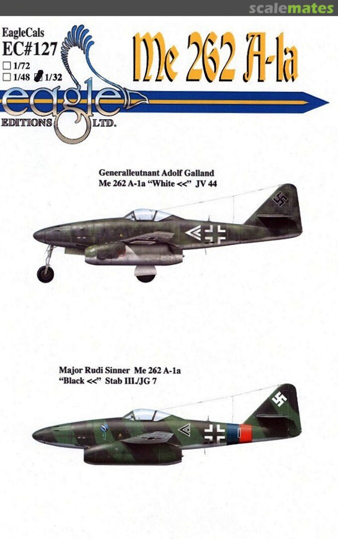 Boxart Me 262 A-1a EagleCals EC32-127 Eagle Editions