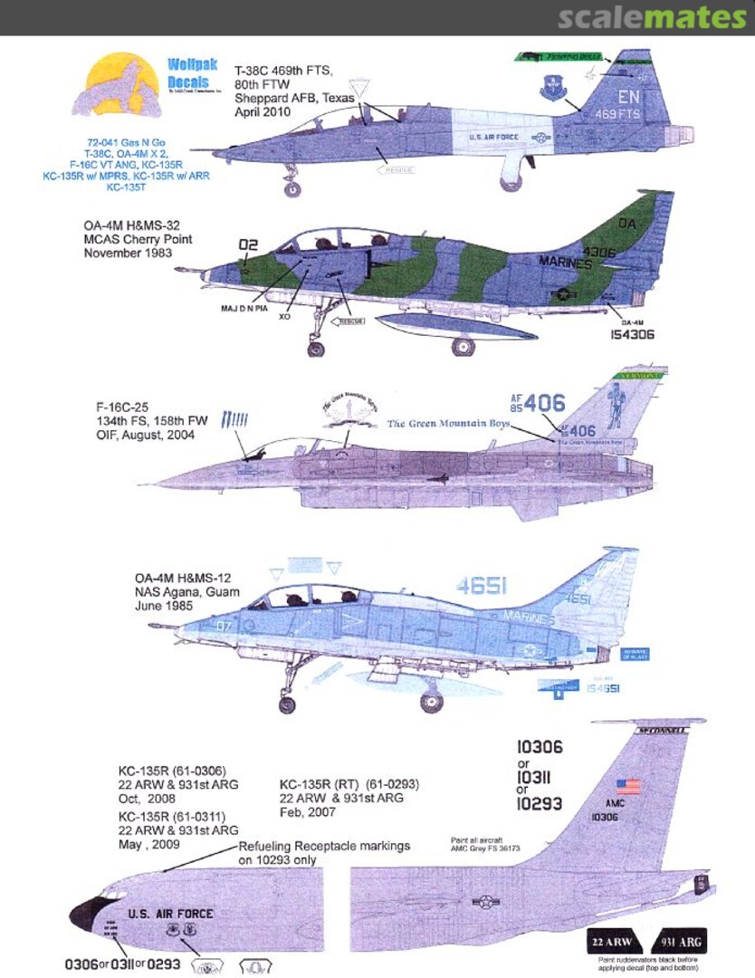 Boxart Gas n Go 72-041 Wolfpak Decals