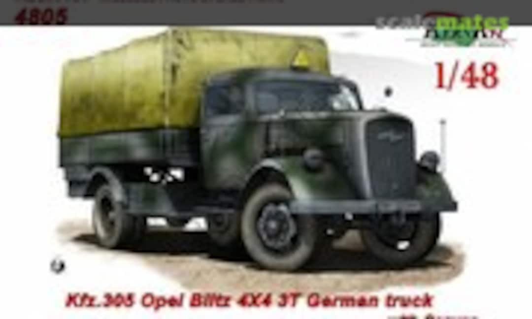 1:48 Kfz.305 Opel Blitz 4x4 3T German Truck with Canvas (KERN KIT 4805)