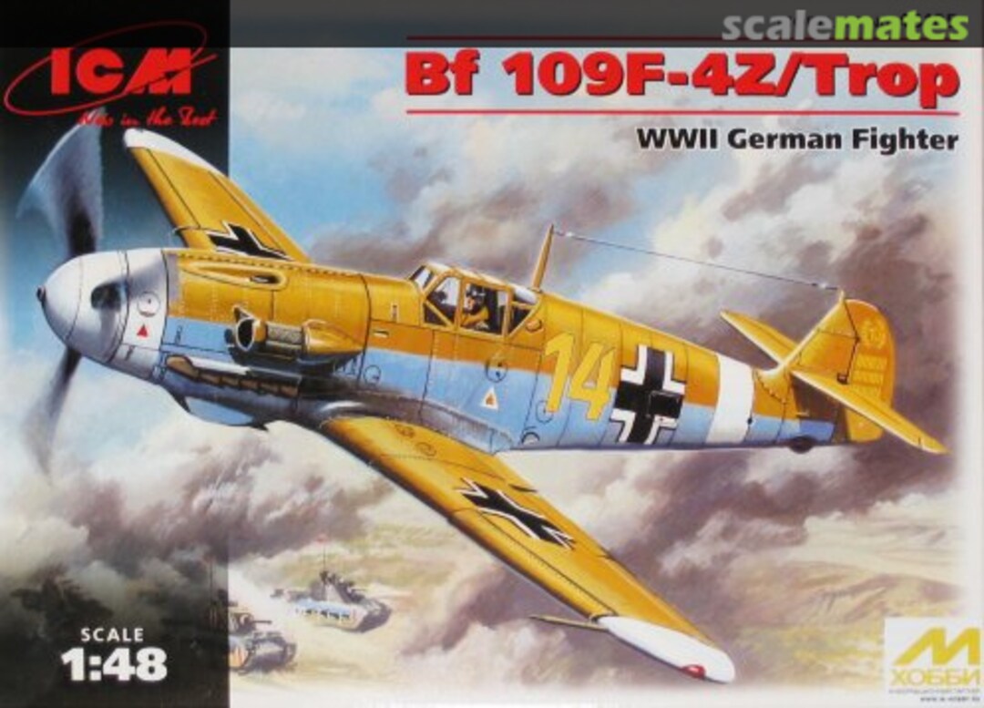 Boxart Bf 109F-4Z/Trop 48105 ICM