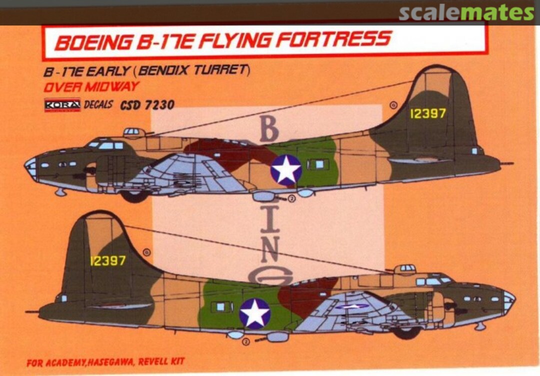 Boxart B-17E Early (Bendix Turret) CSD7230 Kora Models