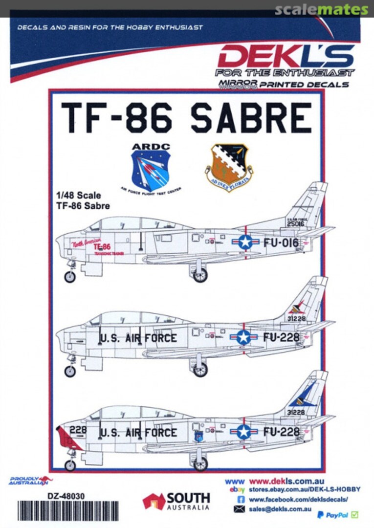 Boxart TF-86 Sabre DZ48030 DEKL's