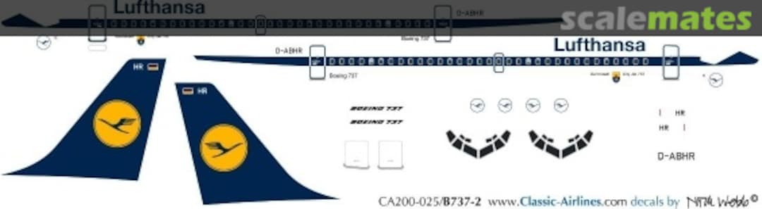 Boxart Lufthansa 737-200 CA200-025 Classic Airlines