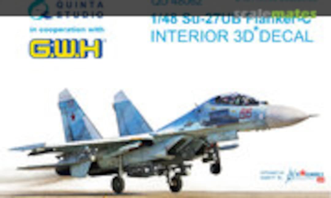 1:48 Su-27UB Flanker Interior 3D Decal (Quinta Studio QD48062)