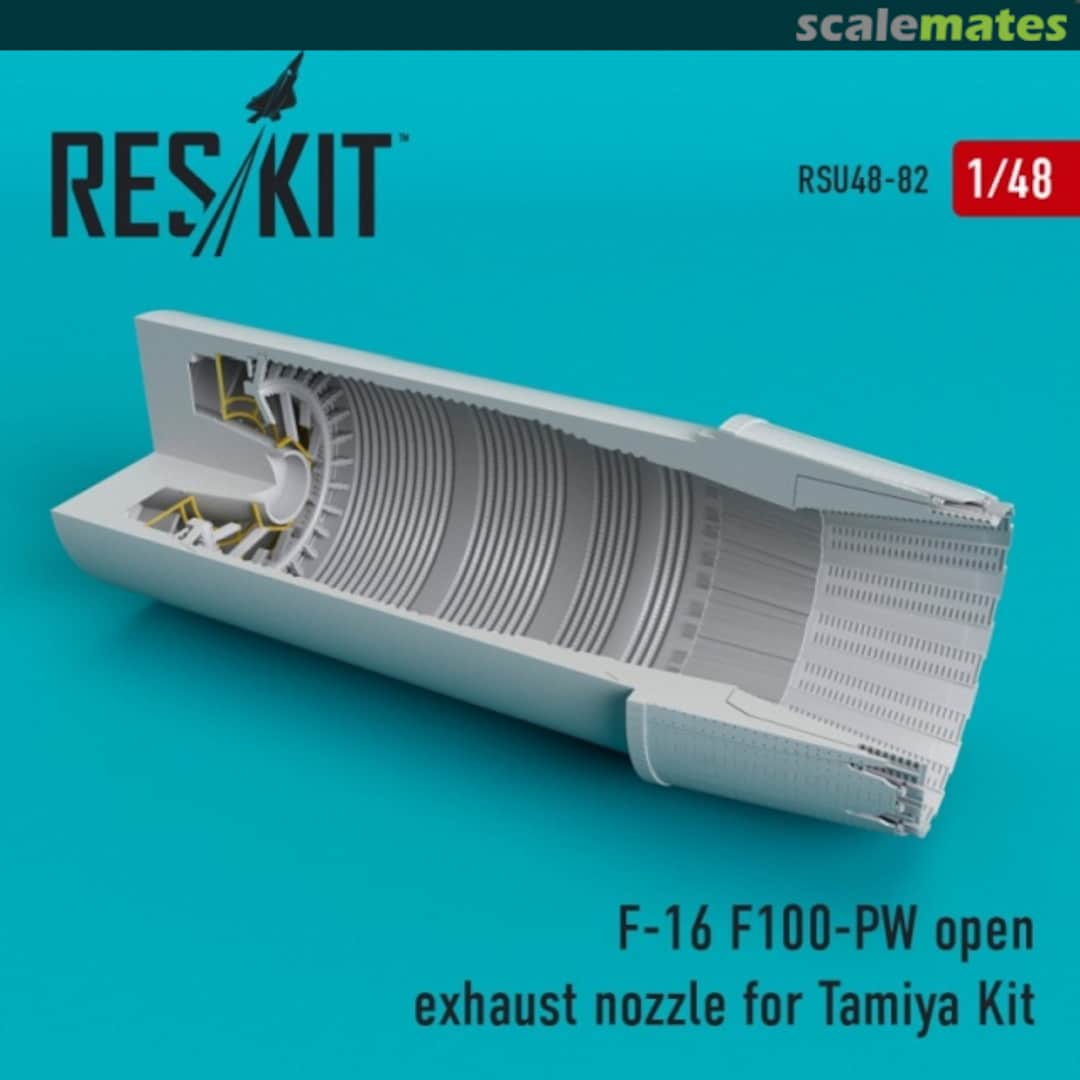 Boxart F-16 (F100-PW) open exhaust nozzle RSU48-0082 ResKit