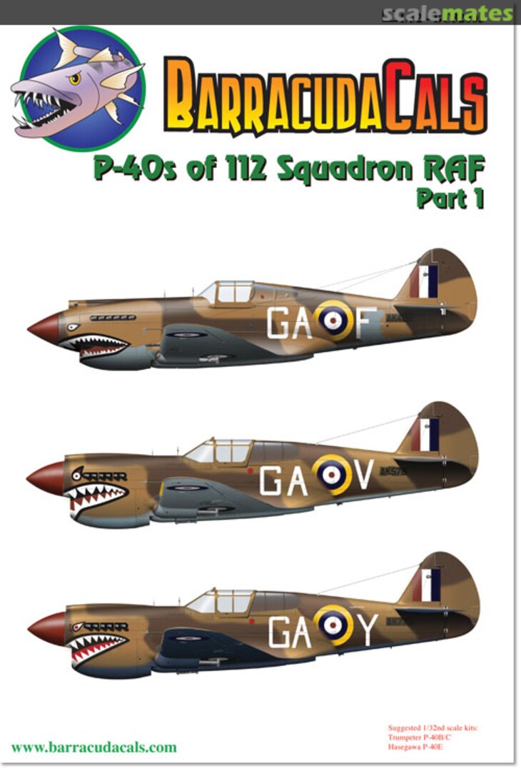 Boxart P-40s of 112 Squadron RAF Part 1 BC32005 Barracuda Studios