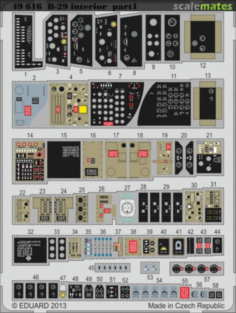 Boxart B-29 interior S. A. 49616 Eduard