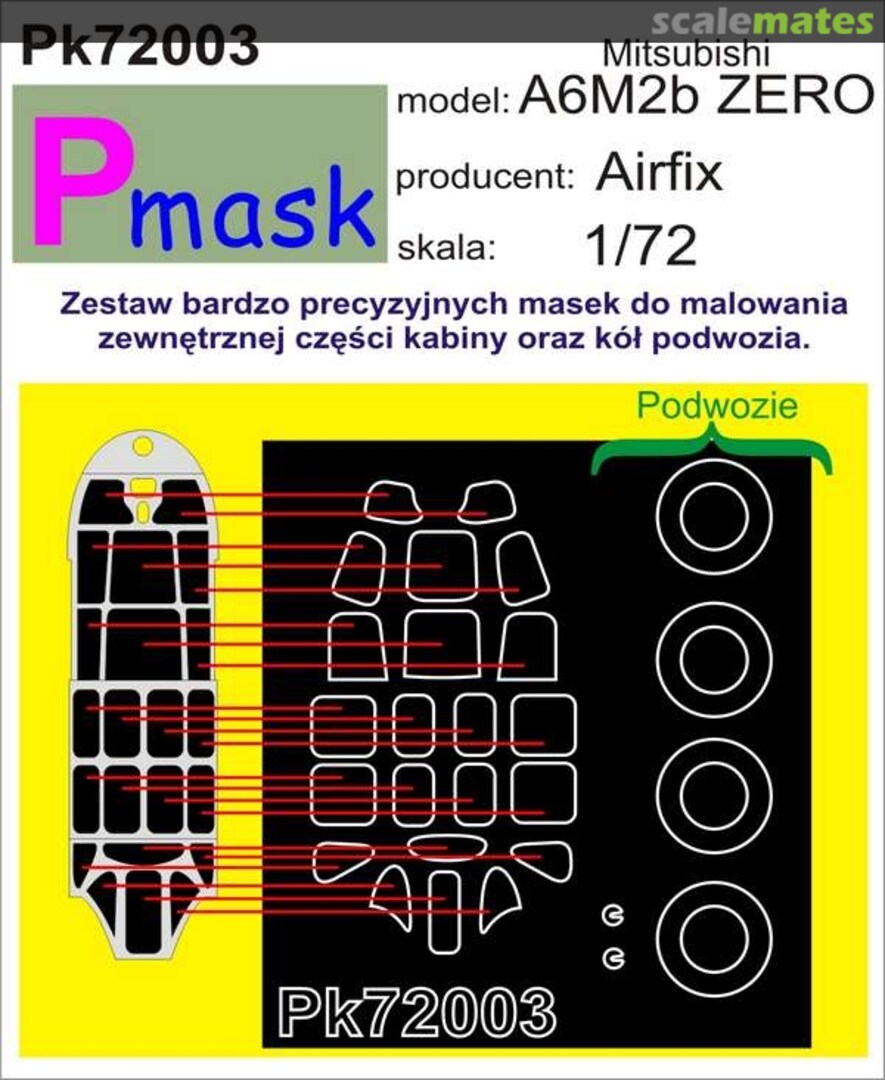 Boxart Mitsubishi A6M2b ZERO PK72003 Pmask