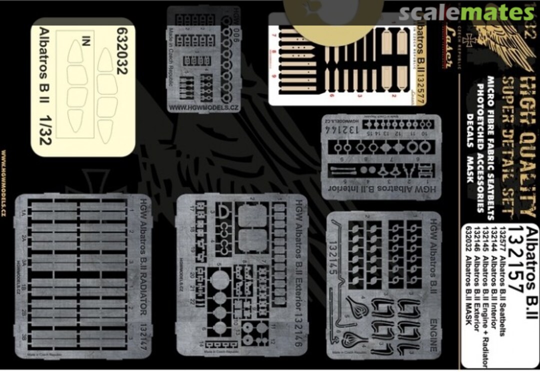 Boxart Albatros B.II - Super Detail Set 132157 HGW Models