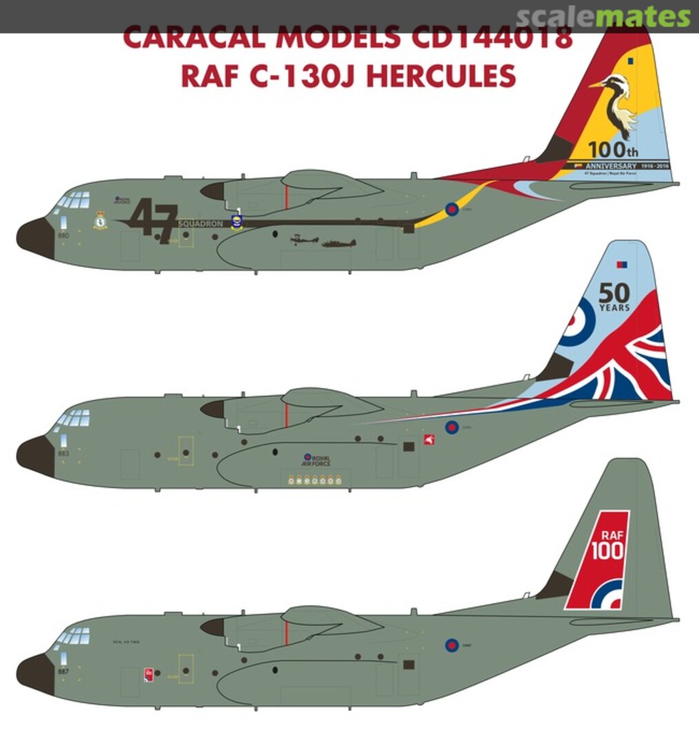 Boxart RAF C-130J Hercules CD144018 Caracal Models