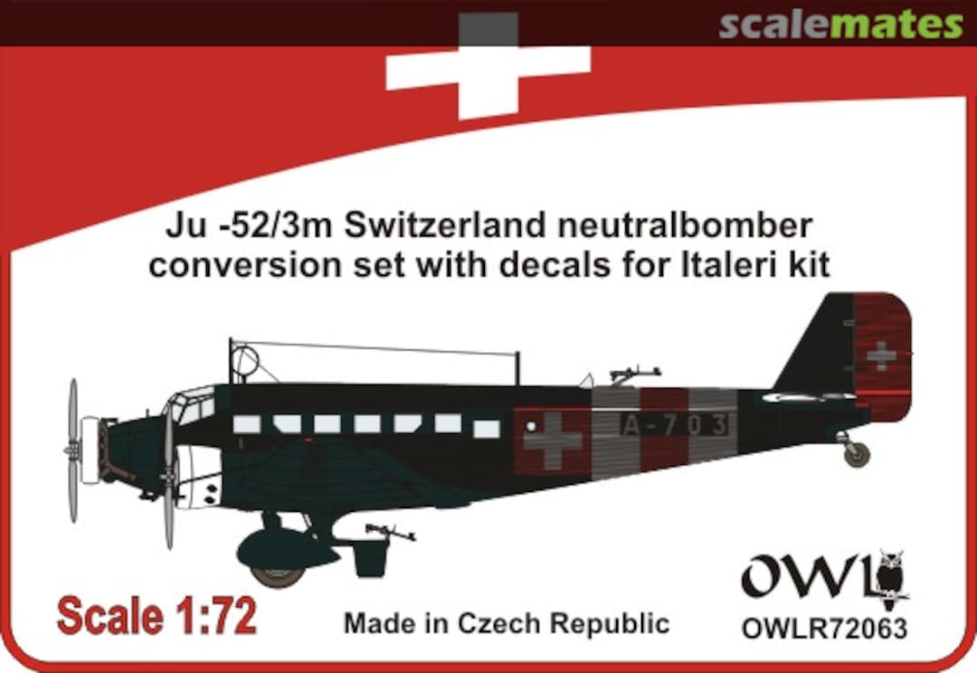 Boxart Ju-52/3m Switzerland Neutral Bomber OWLR72063 OWL