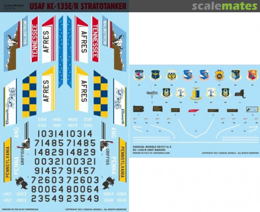 Boxart USAF KC-135E/R Stratotanker CD72116 Caracal Models