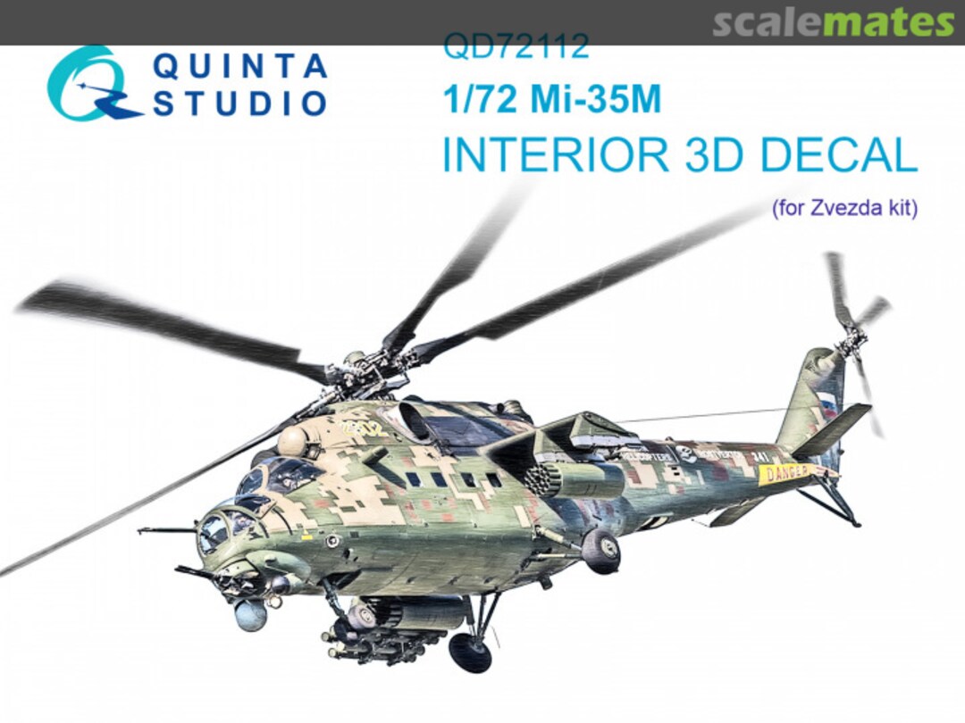 Boxart Mi-35M interior 3D decals QD72112 Quinta Studio