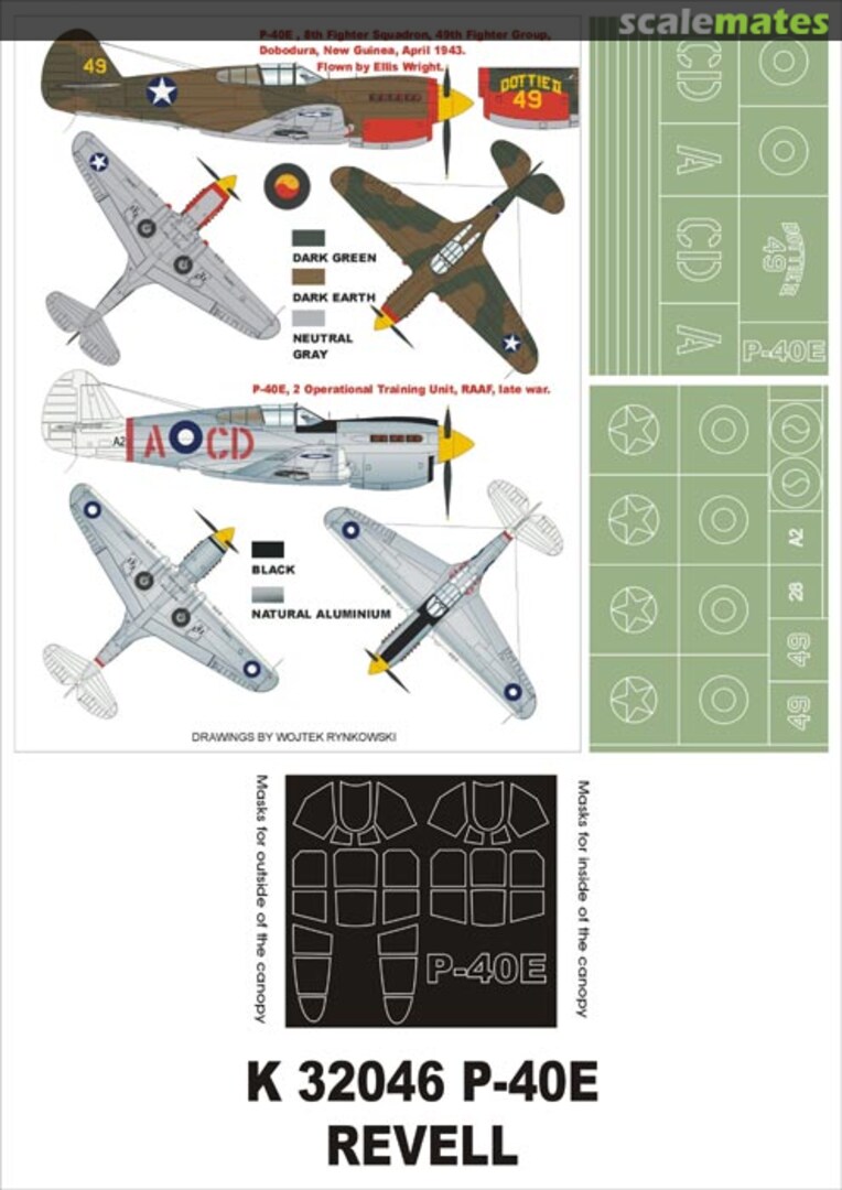 Boxart Curtiss P-40E Kittyhawk "USAAF & RAAF" K32046 Montex