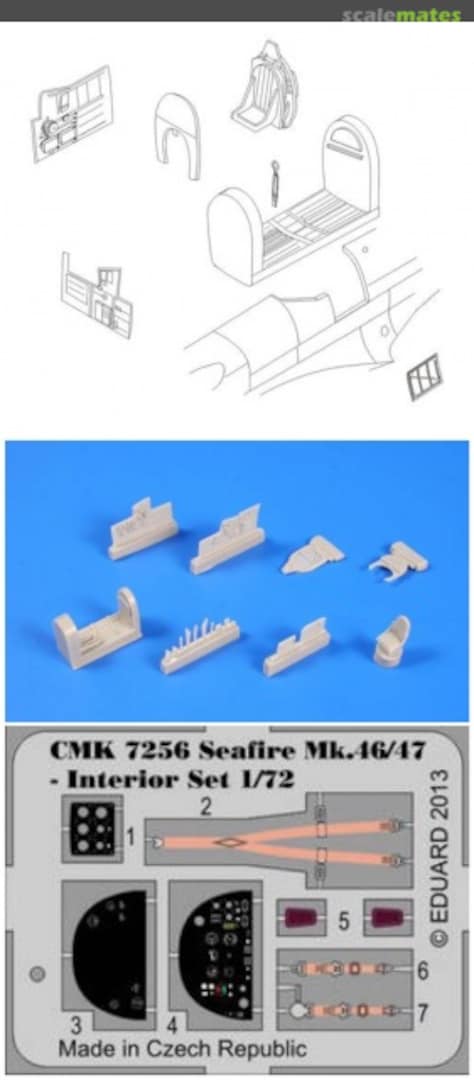 Boxart Seafire FR.46/47 Interior set 7256 CMK