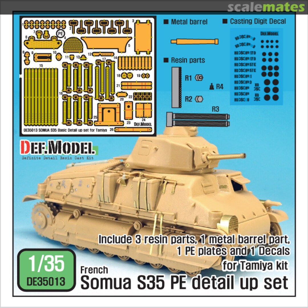 Boxart SOMUA S35 PE detail up set DE35013 Def.Model