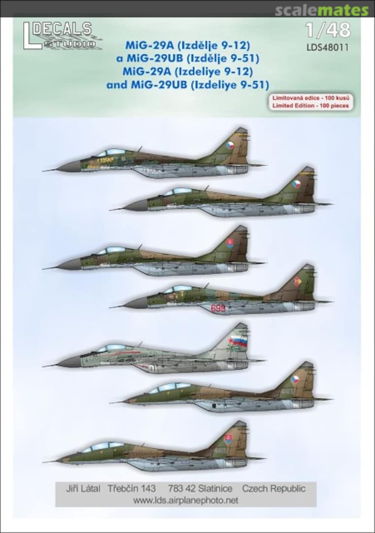 Boxart Mikoyan MiG-29A and Mikoyan MiG-29UB LDS48011 L Decals Studio