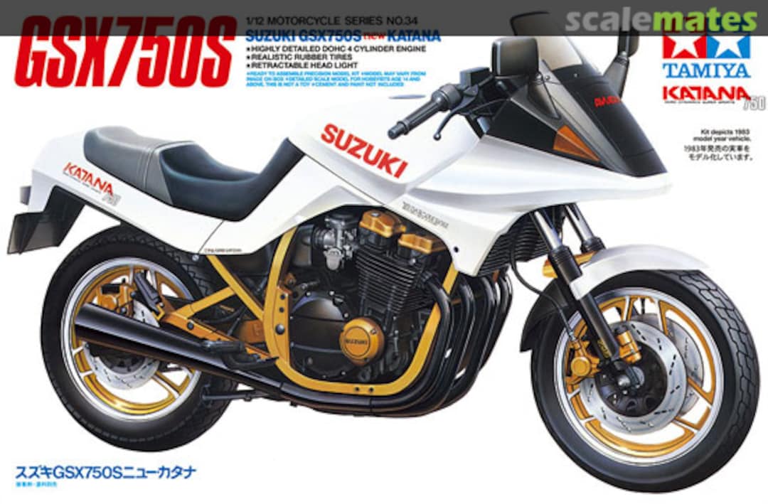 Boxart Suzuki GSX750S new KATANA 14034 Tamiya