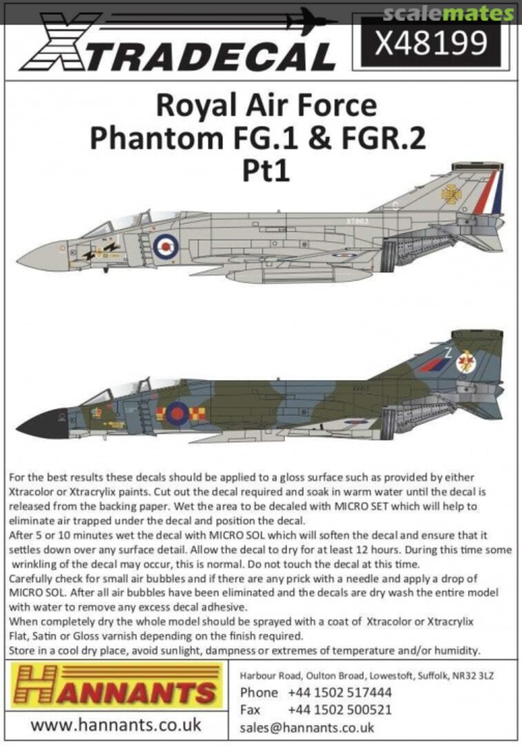 Boxart Royal Air Force Phantom FG.1 & FGR.2 Pt1 X48199 Xtradecal