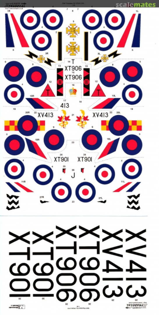 Contents Royal Air Force Phantom FG.1 & FGR.2 Pt1 X48199 Xtradecal