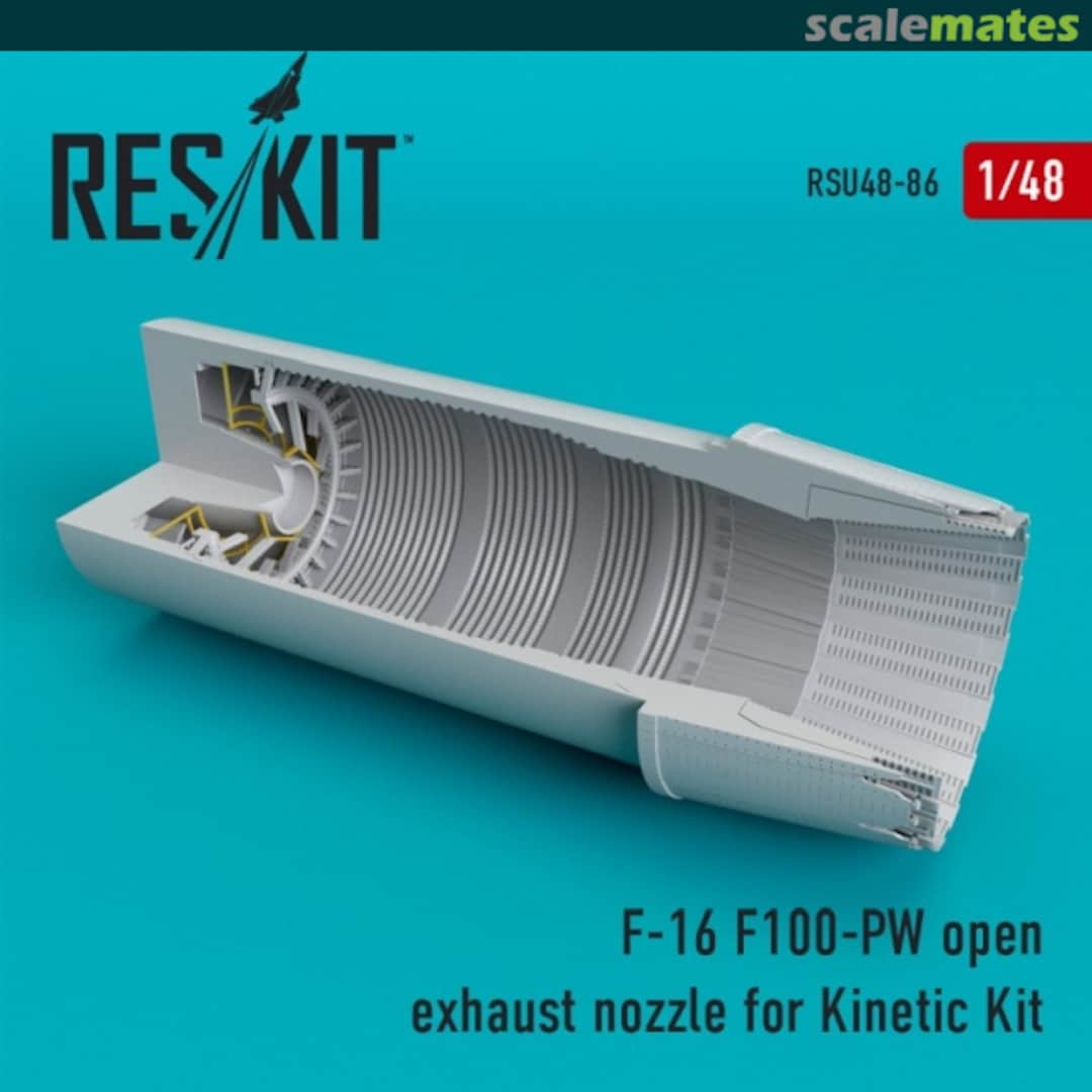 Boxart F-16 (F100-PW) open exhaust nozzle RSU48-0086 ResKit