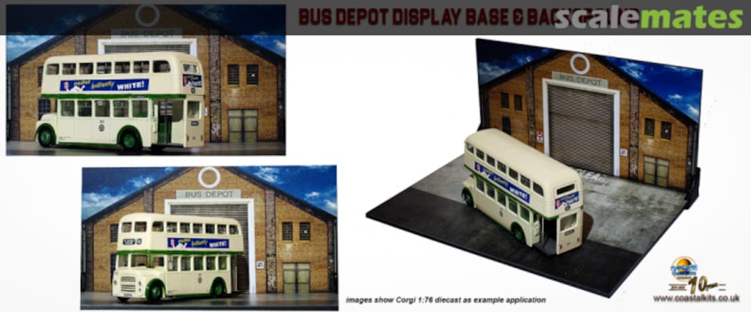 Boxart Diecast Bus Depot Display Base & Background CKD032 Coastal Kits