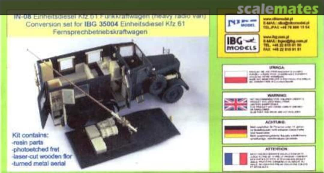 Boxart Einheitdiesel Kfz.61 Funkkraftwagen (heavy radio van) IN-08 Niko Model