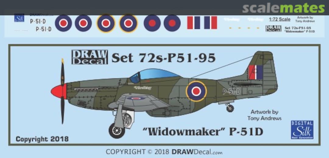 Boxart “Widowmaker” P-51D 72-P51-95 Draw Decal