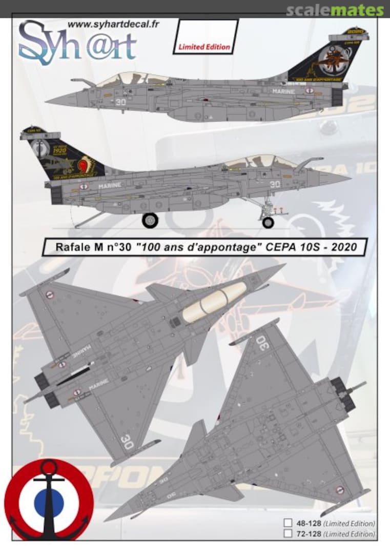 Boxart Rafale M #30 "100 years arrested landing" CEPA 10S 2020 72-128 Syhart