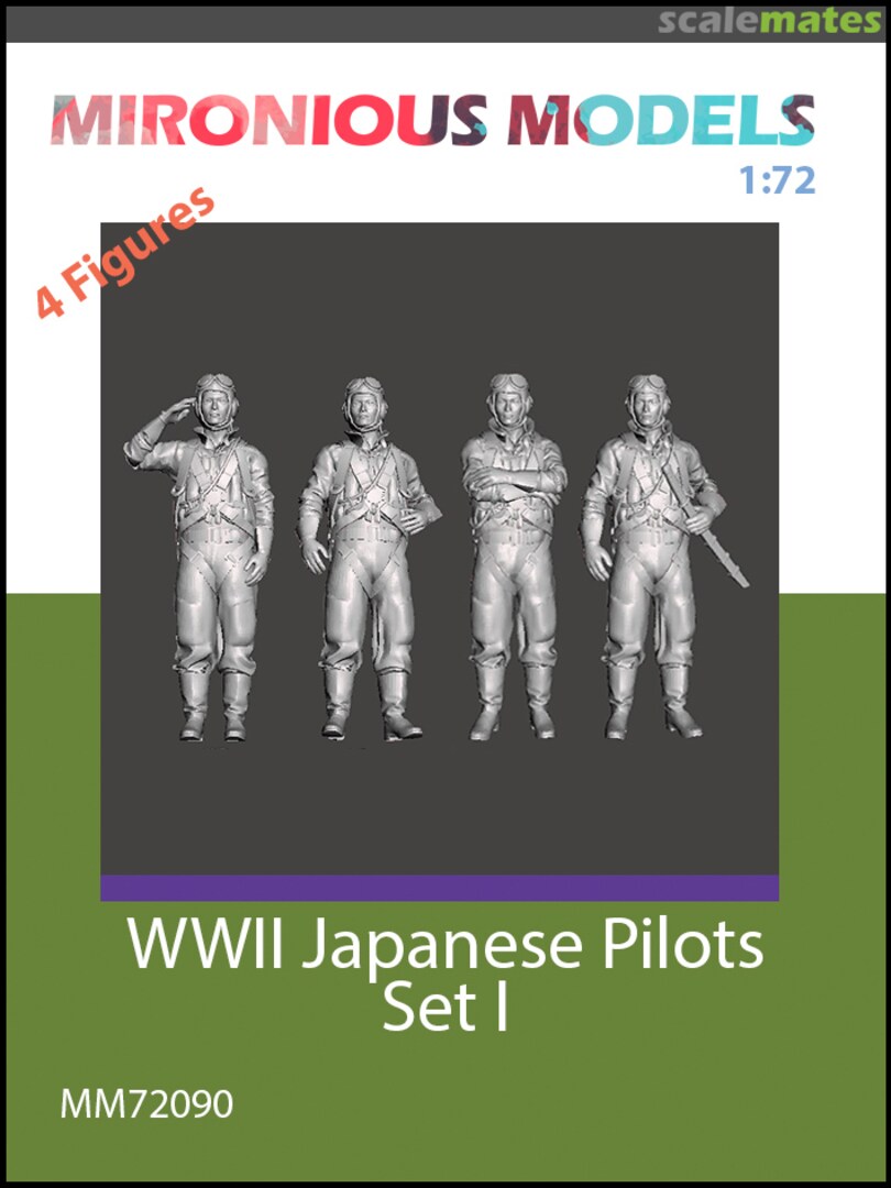 Boxart WWII Japanese Pilots Set I MM72090 Mironious Models