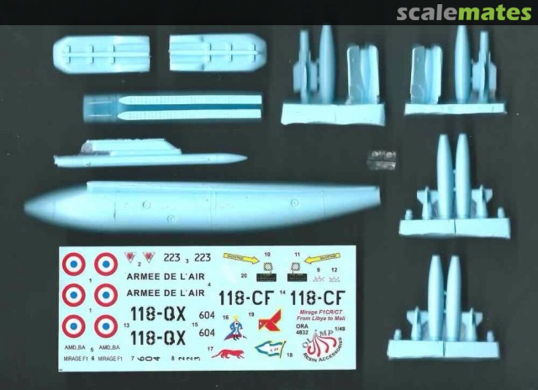 Boxart Mirage F.1CR/CT ORA 48-32 Olimp Resin Accessories