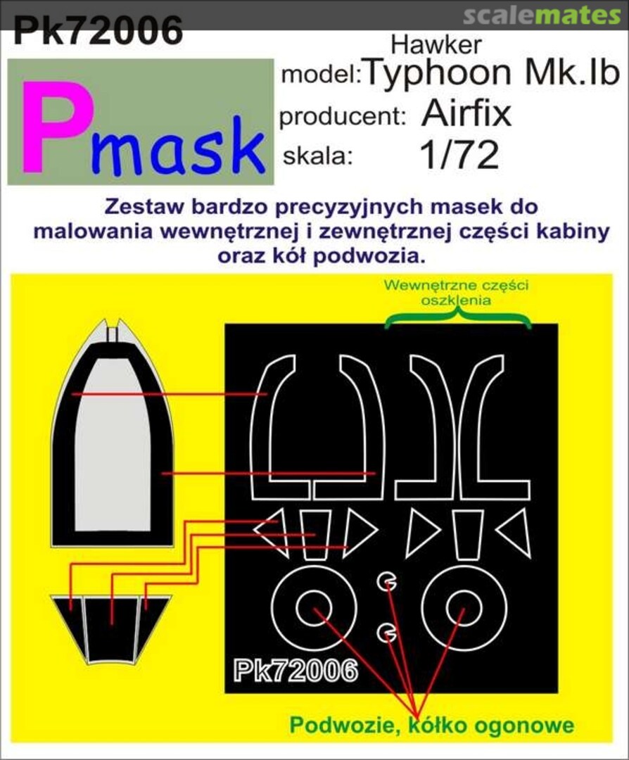 Boxart Hawker Typhoon Mk.Ib PK72006 Pmask