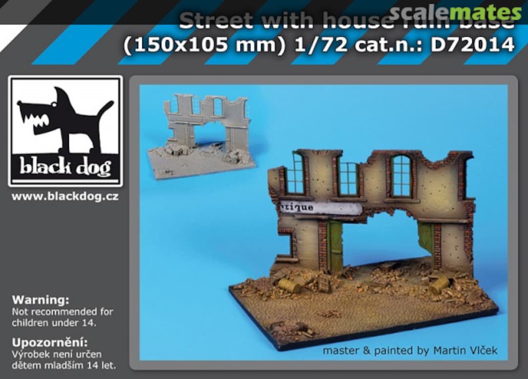 Boxart Street with house ruin base D72014 Black Dog