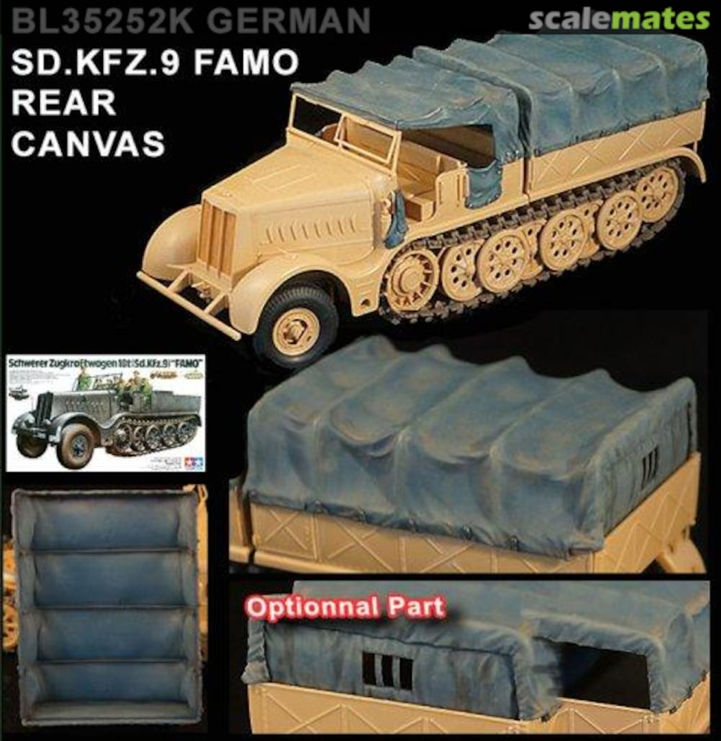 Boxart German Sd.Kfz.9 FAMO Rear Canvas BL35252K Blast Models