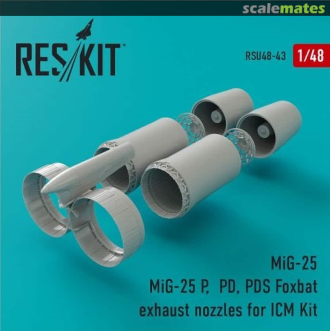 Boxart MiG-25P/PD/PDS exhaust nozzles RSU48-0043 ResKit