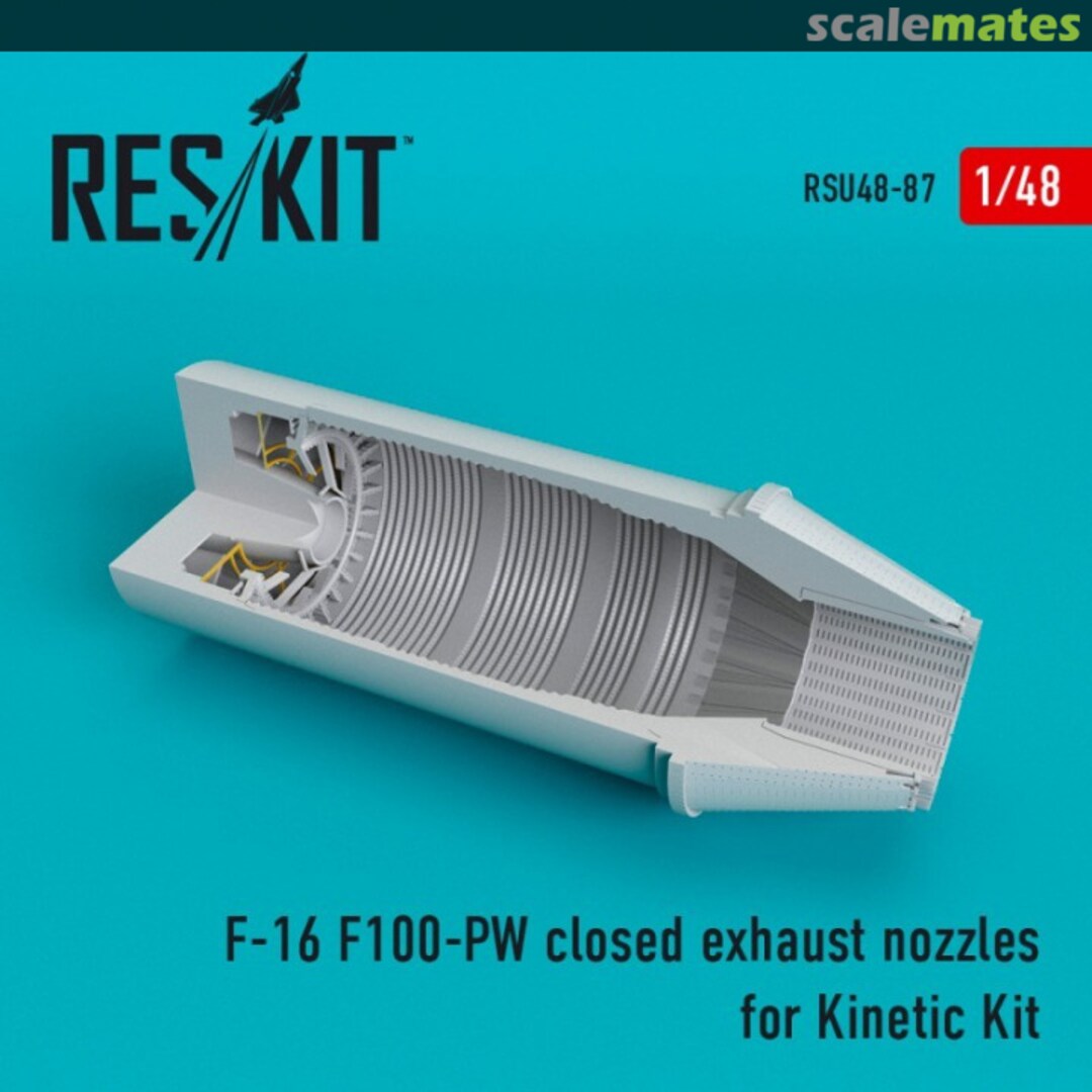 Boxart F-16 (F100-PW) closed exhaust nozzle RSU48-0087 ResKit