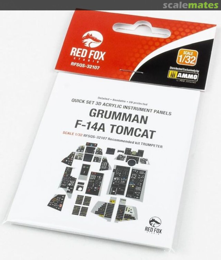 Boxart Grumman F-14A TOMCAT 3D instrument panel RFSQS-32107 Red Fox Studio