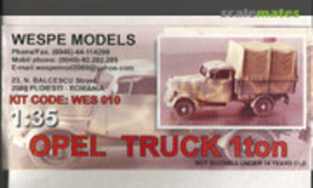 1:35 OPEL TRUCK 1ton (Wespe Models WES 010)