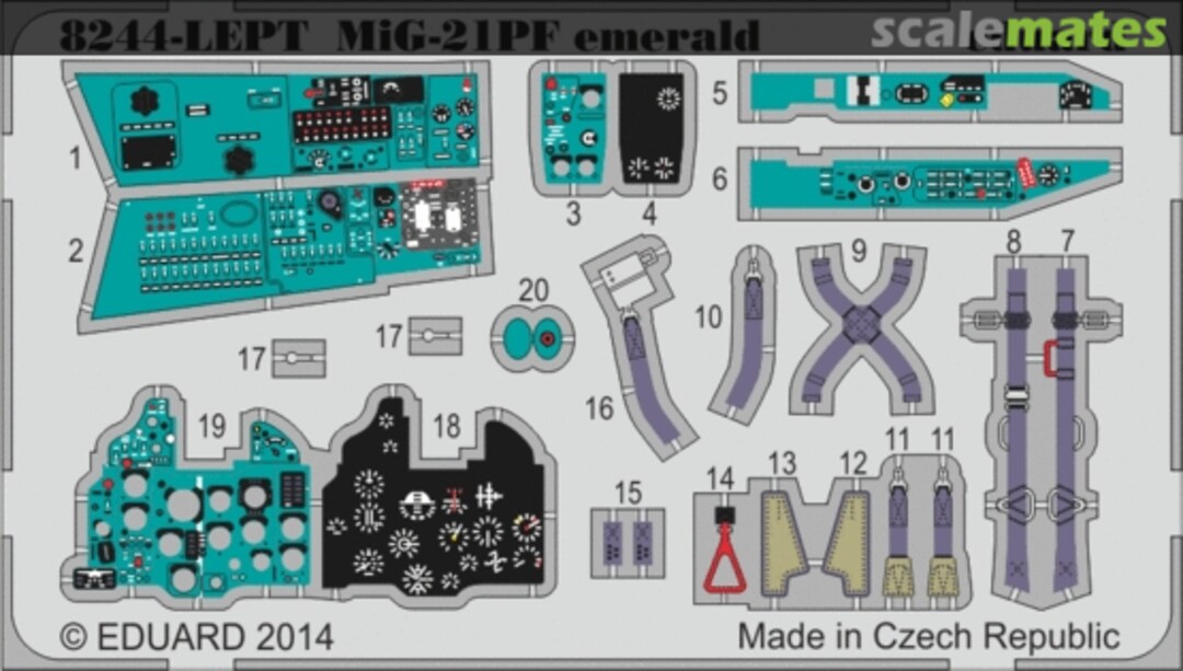 Boxart MiG-21PF PE-set 8244-LEPT1 Eduard