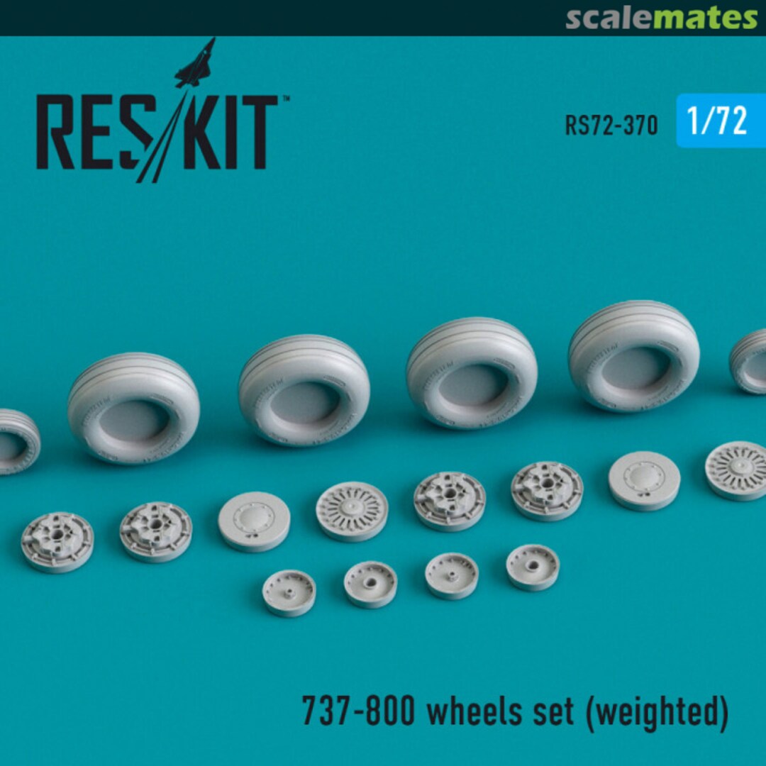 Boxart 737-800 wheels set (weighted) RS72-370 ResKit