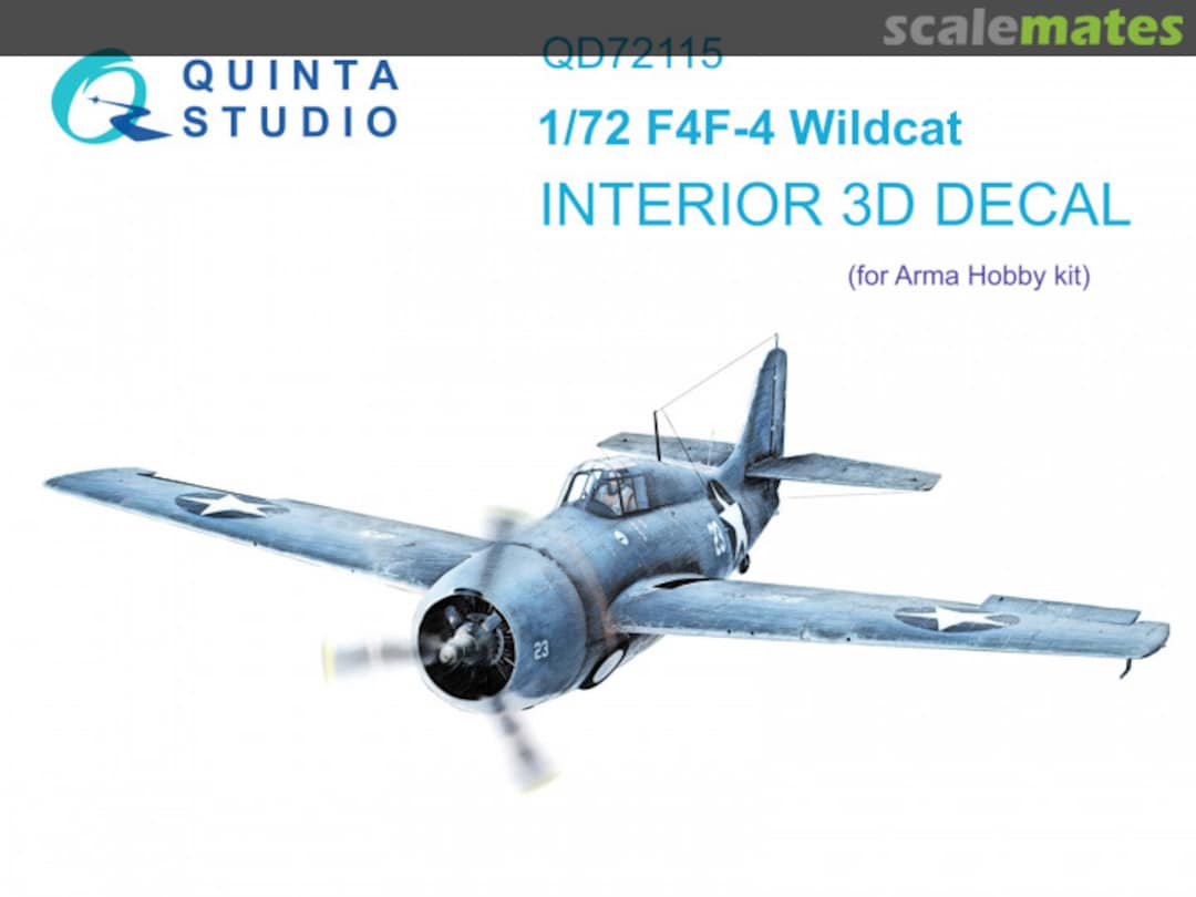 Boxart F4F-4 Wildcat interior 3D decals QD72115 Quinta Studio