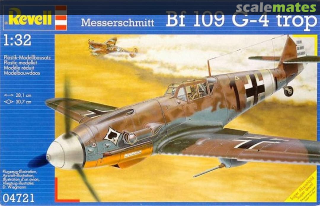 Boxart Messerschmitt Bf 109 G-4 trop 04721 Revell